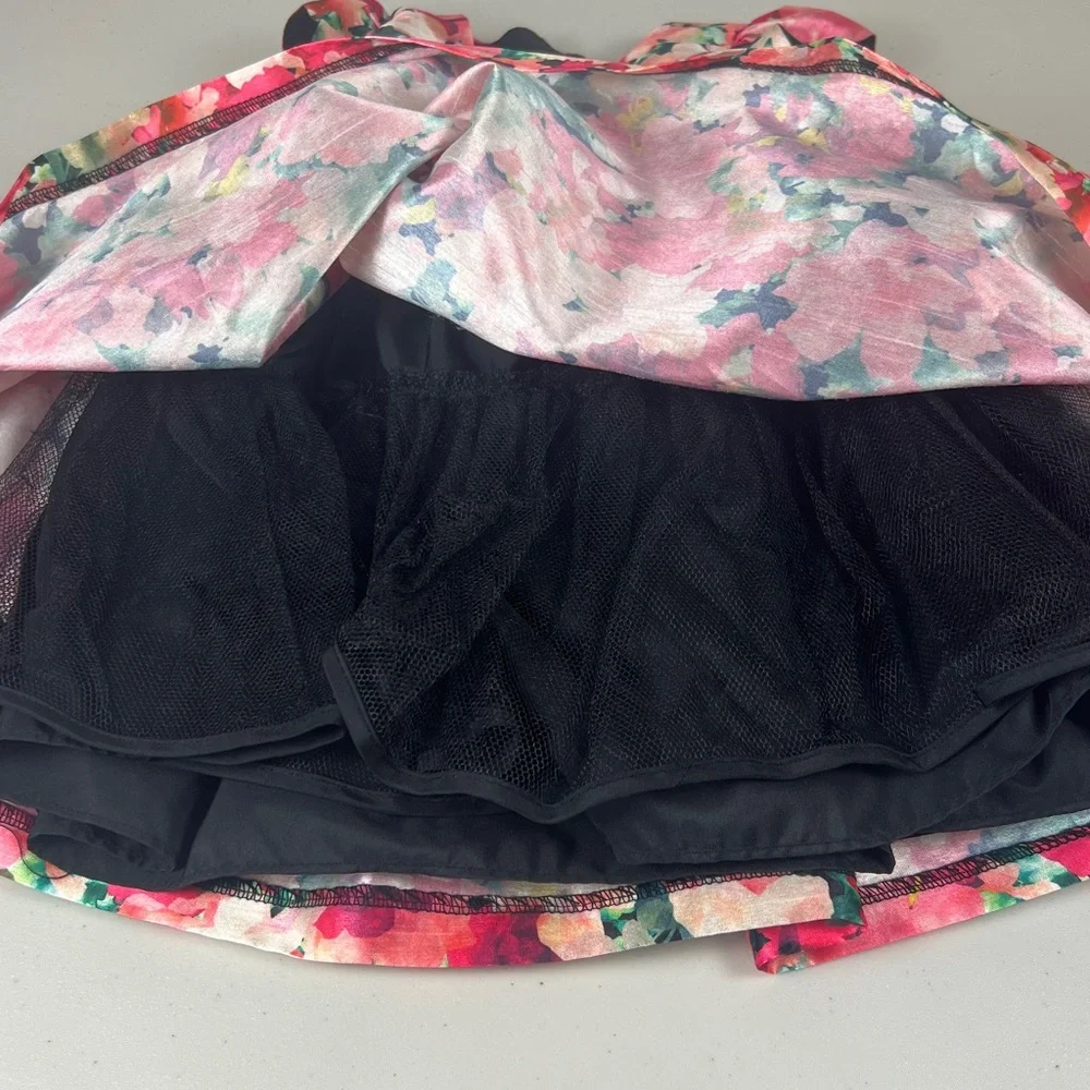 Pastourelle by Pippa & Julie Satin Floral Full Skirt‎ Dress sz 2T EUC